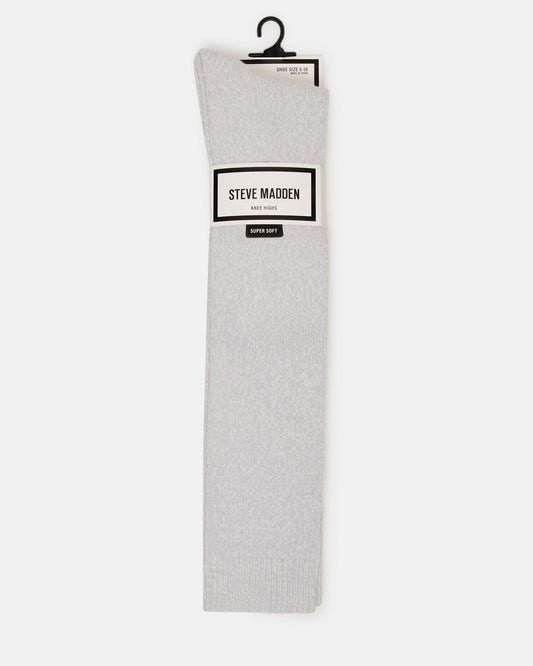 FALL 2 PACK MARLED KNEE HIGH SOCKS LIGHT GREY