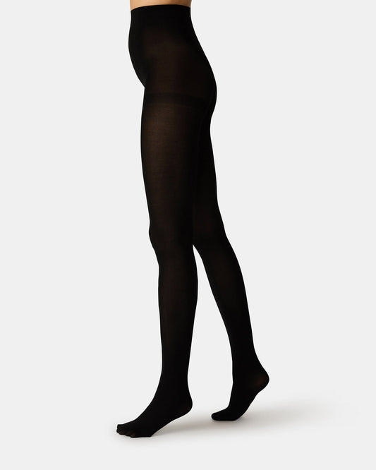 2 PACK SOLID OPAQUE TIGHTS DARK BROWN