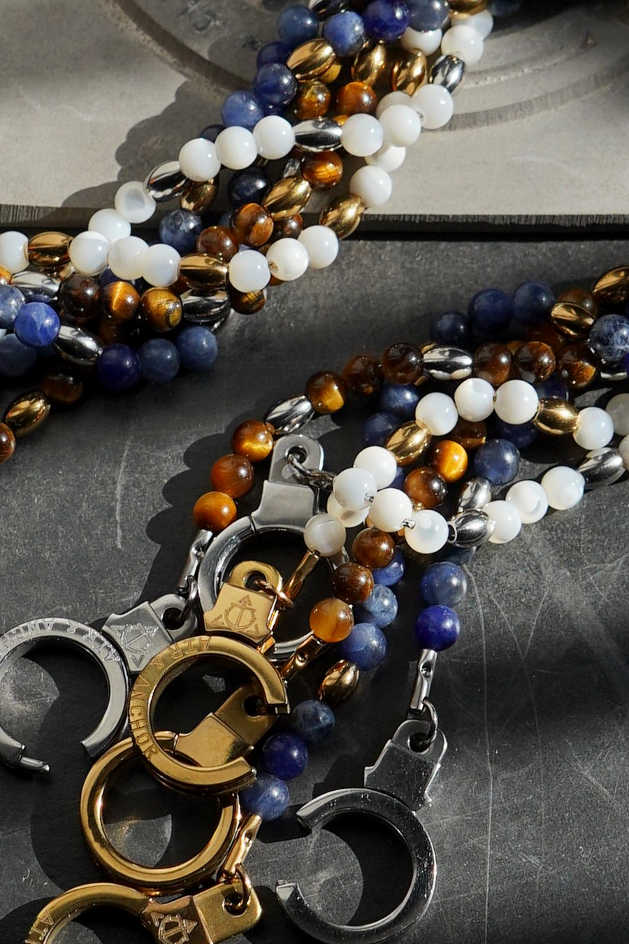 tiny treasure beaded gemstone necklace