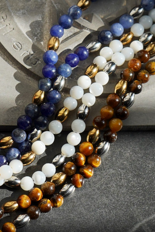 tiny treasure beaded gemstone necklace