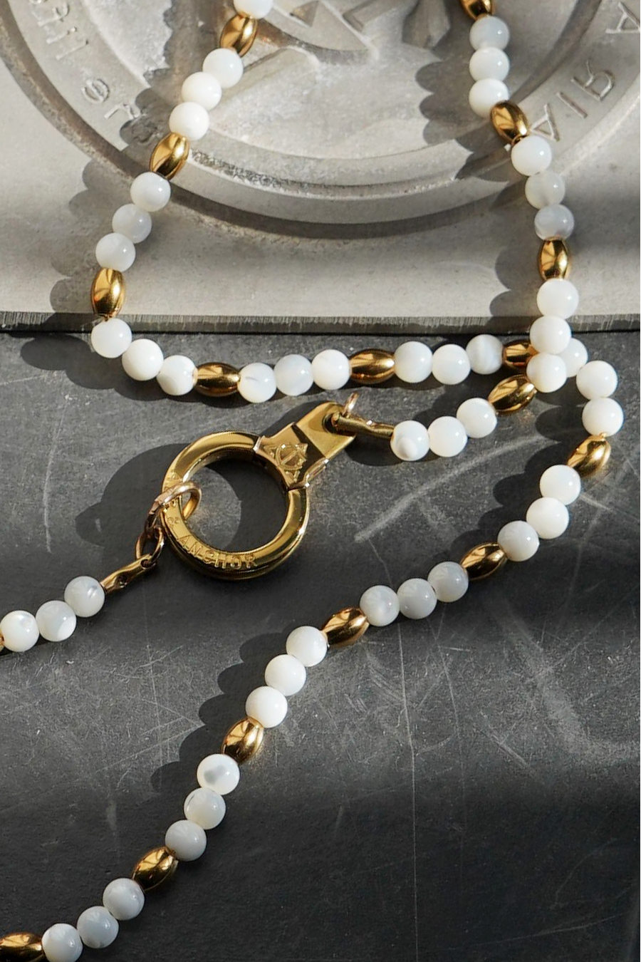 tiny treasure beaded gemstone necklace