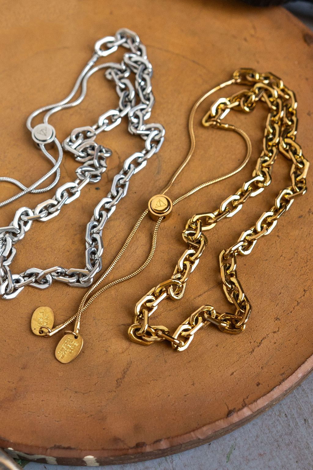 all linked up chain adjustable necklace