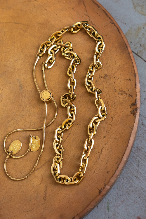 all linked up chain adjustable necklace