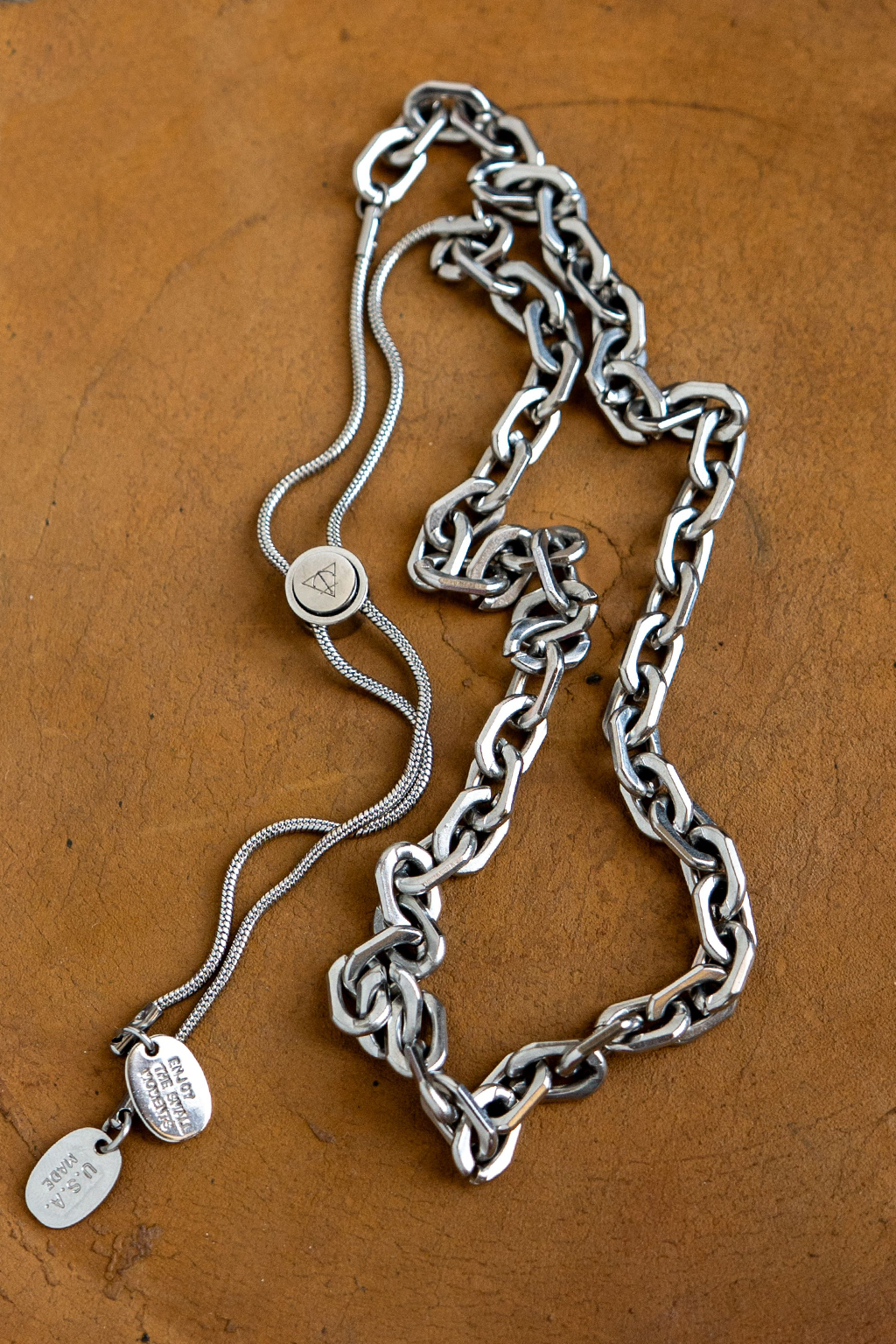 all linked up chain adjustable necklace
