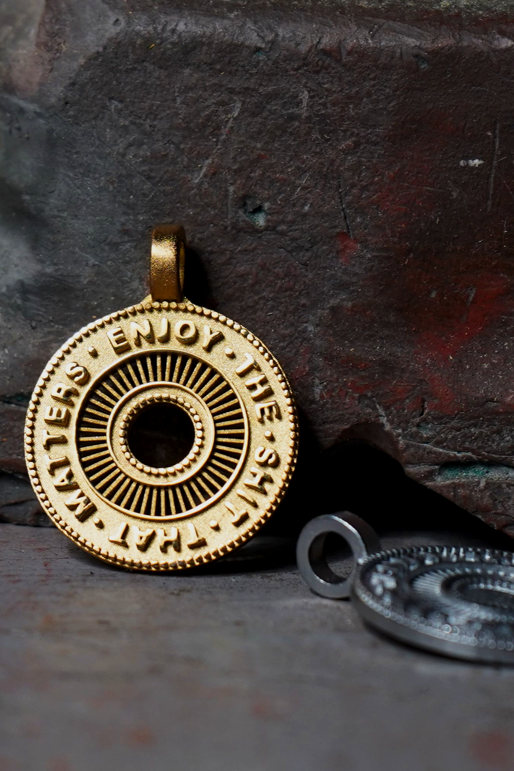 enjoy the sh*t that matters pendant