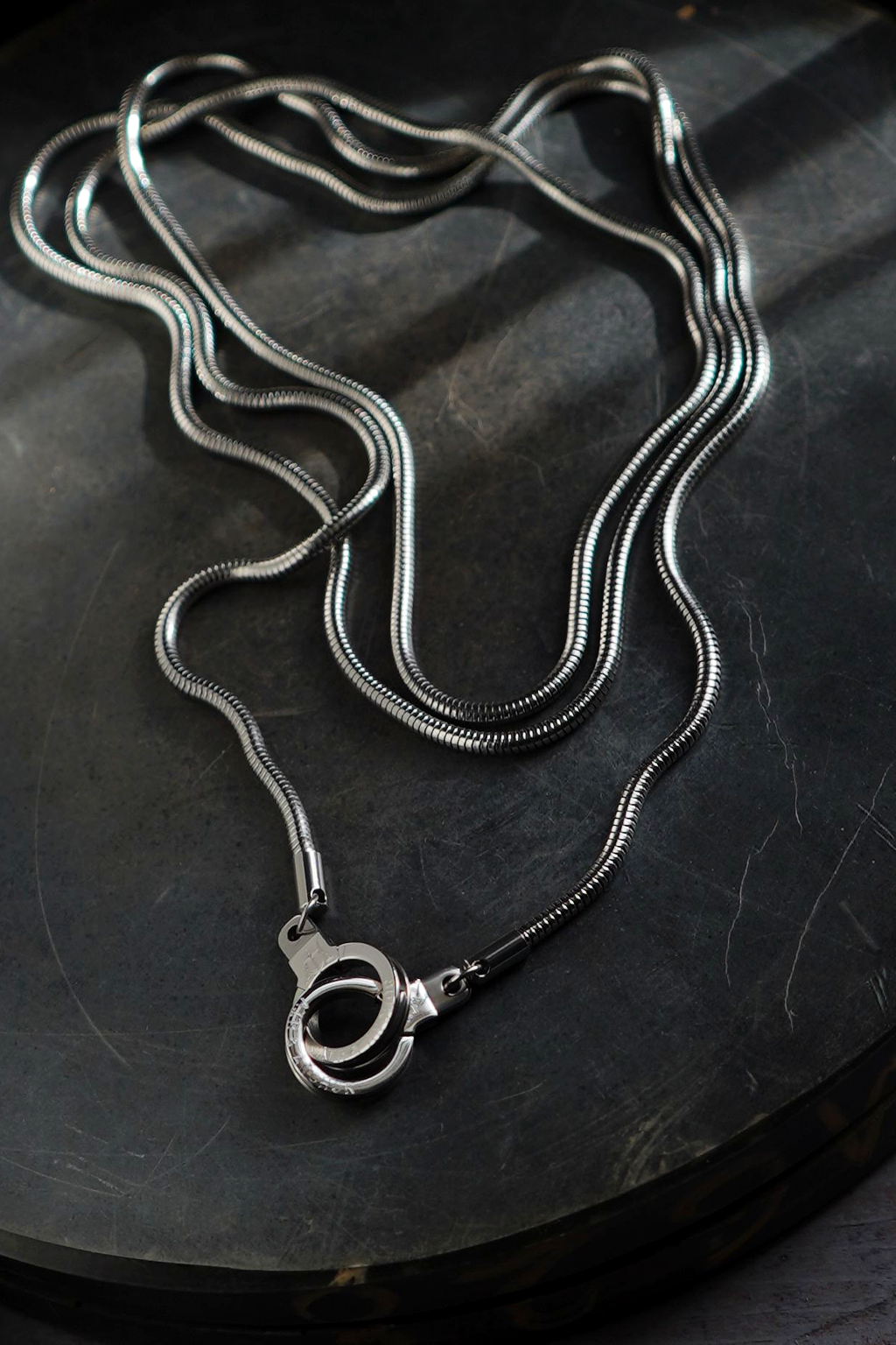 what goes around comes around necklace w/ double cuff keepers