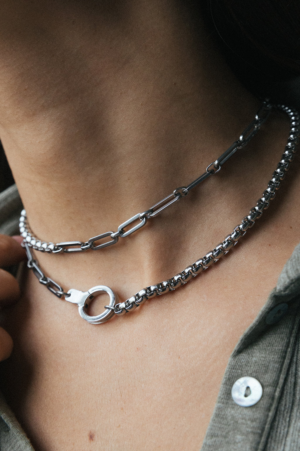 Chain Reaction Wrap Cuff Keeper Necklace