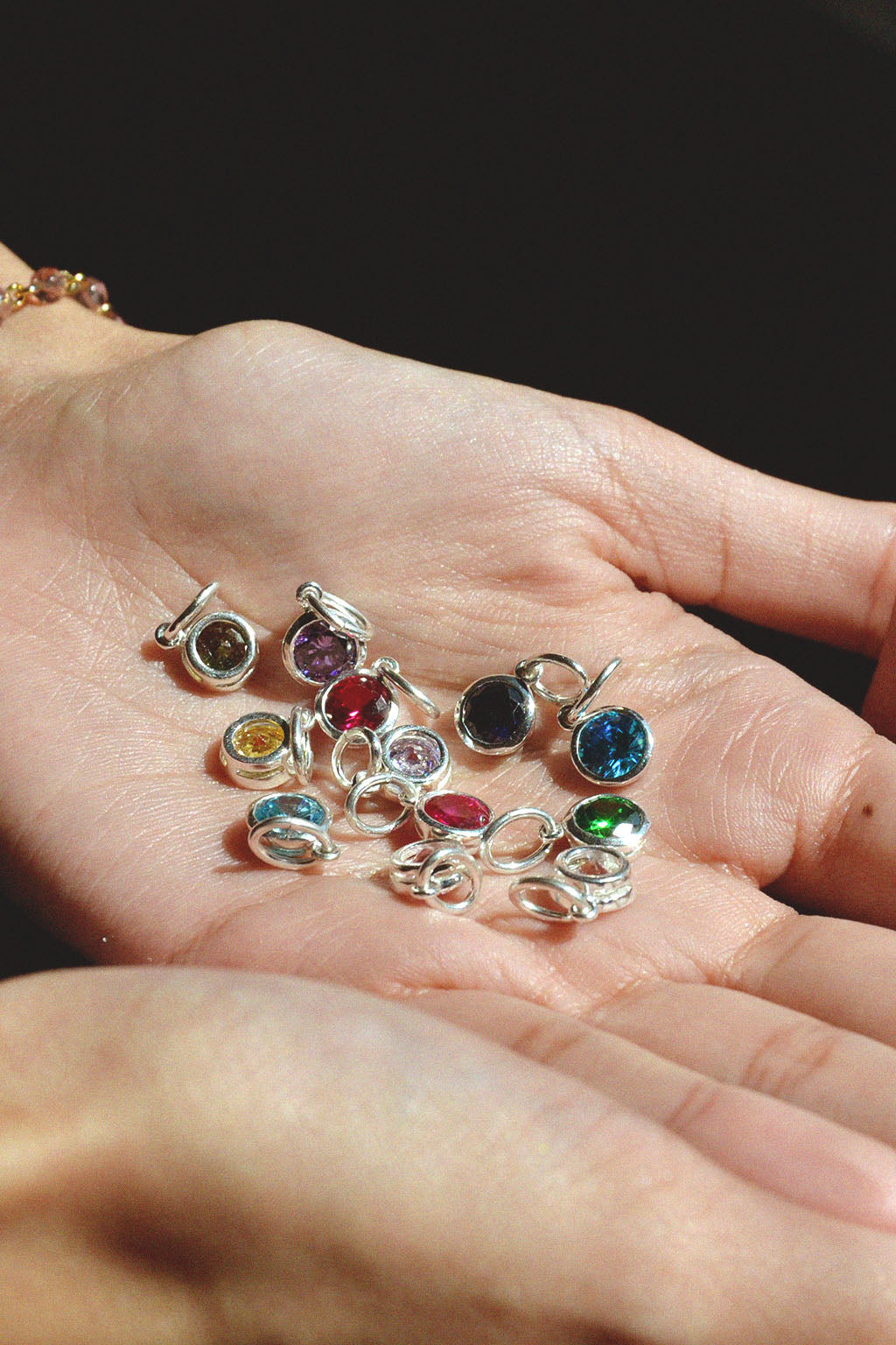 little reminder sterling silver birth month crystals