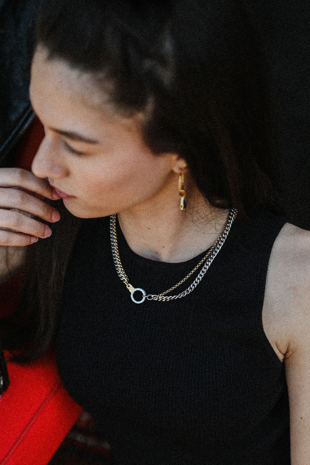 Double Standard Cuff Keeper Necklace