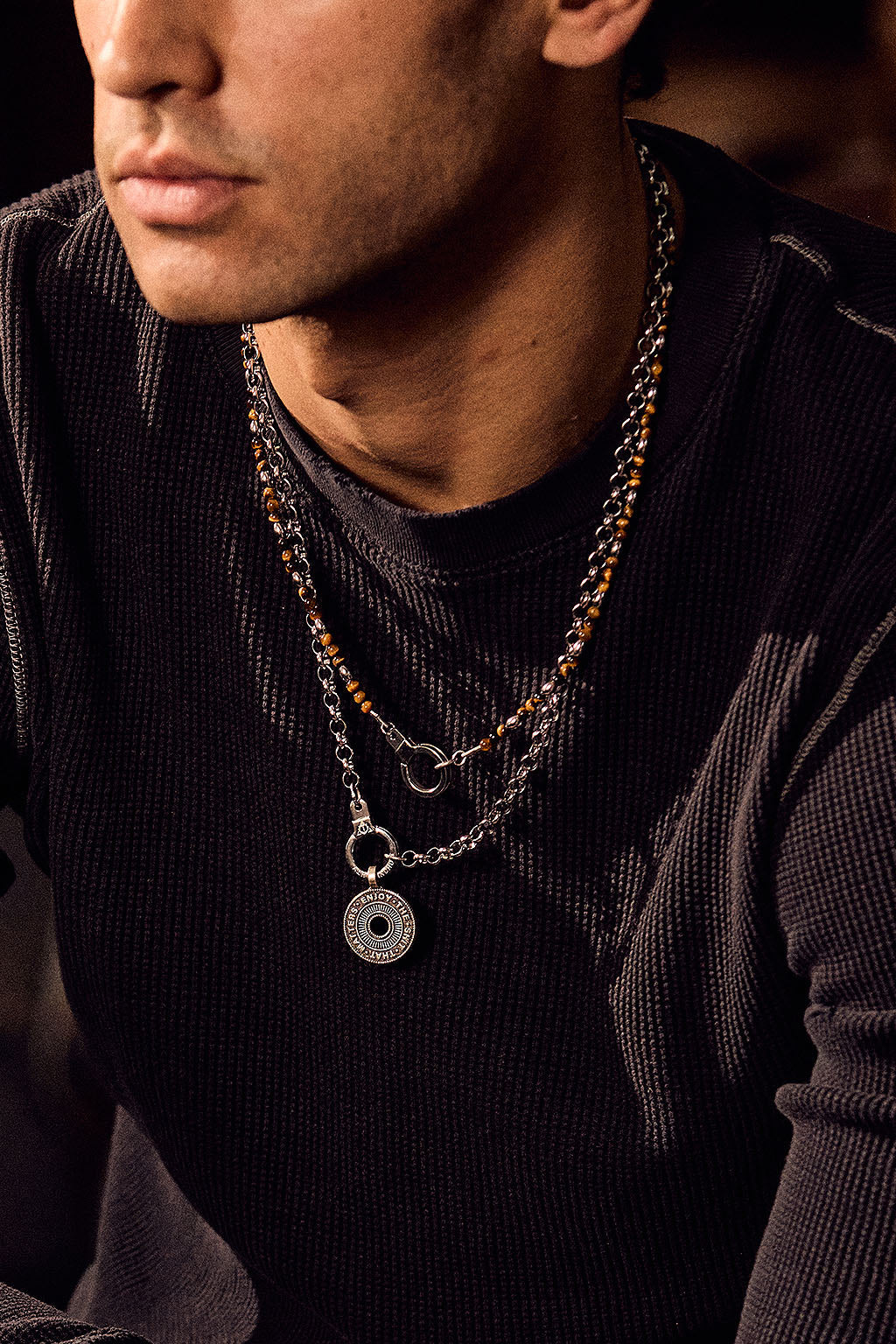 tiny treasure beaded gemstone necklace