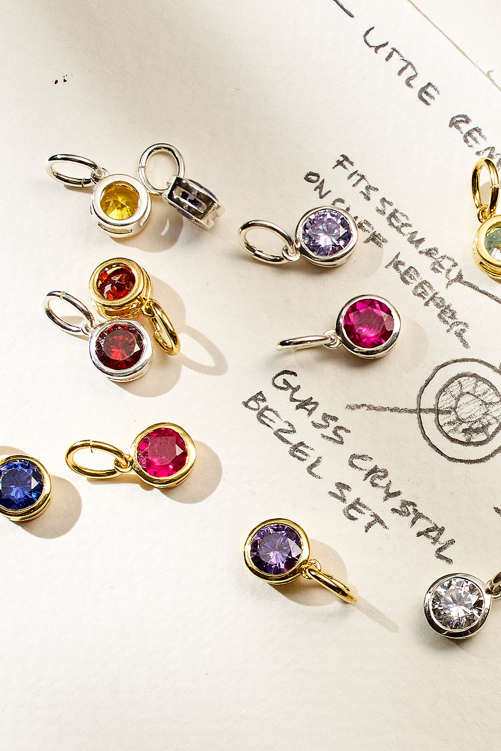 little reminder sterling silver birth month crystals