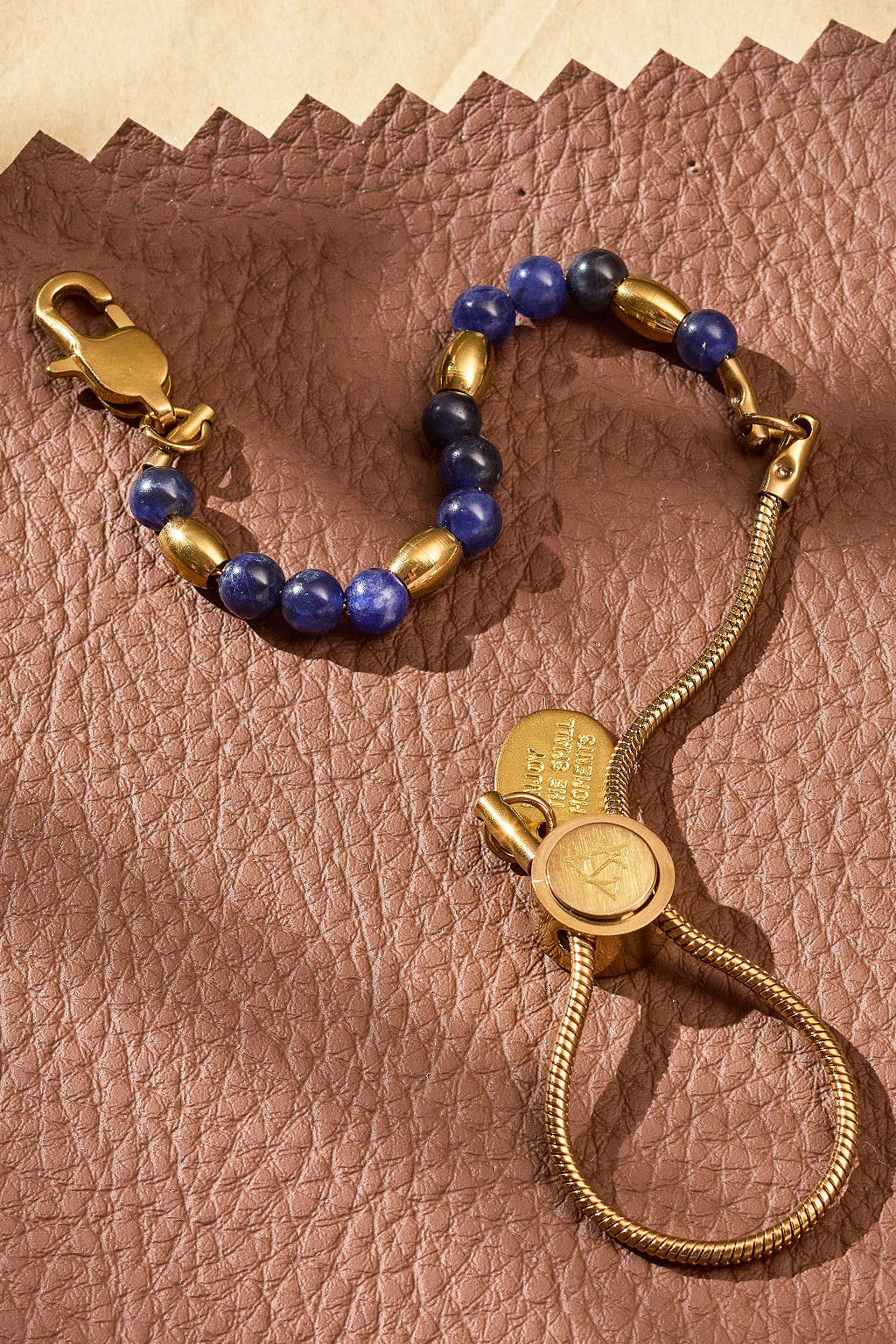 tiny treasure adjustable beaded gemstone bracelet