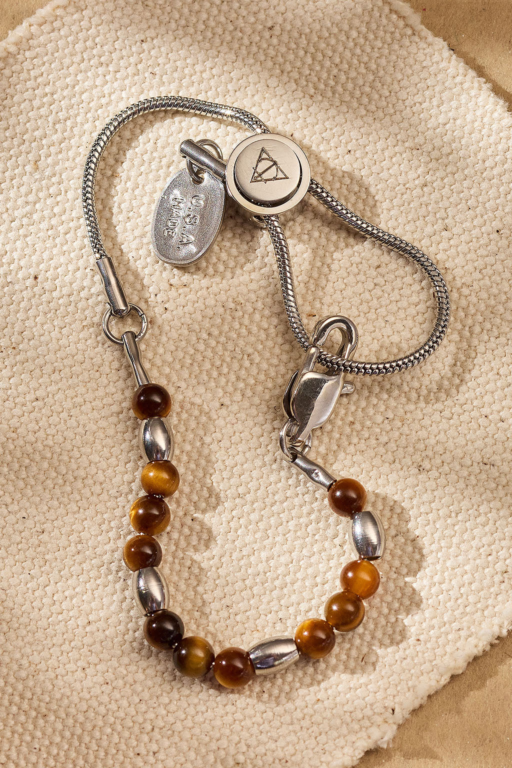 tiny treasure adjustable beaded gemstone bracelet