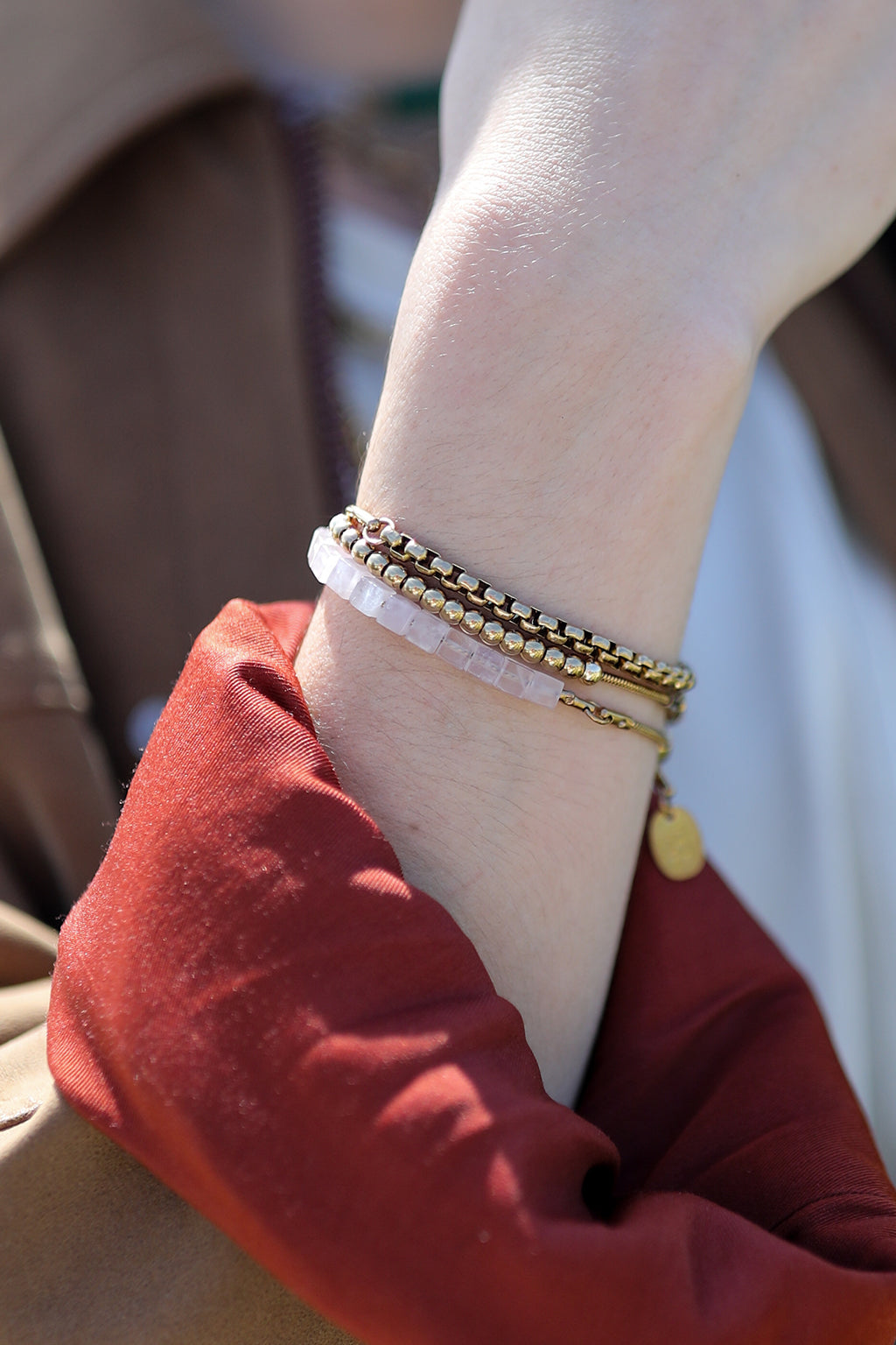 string theory adjustable bracelet with sodalite