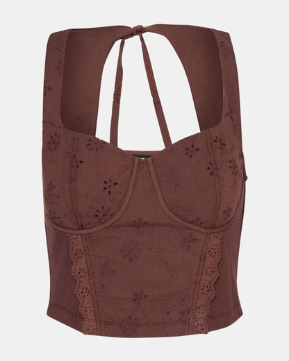 DIXIE KNIT TOP WALNUT