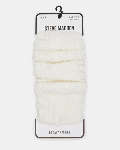 1 PACK CHUNKY CABLE LEG WARMERS IVORY