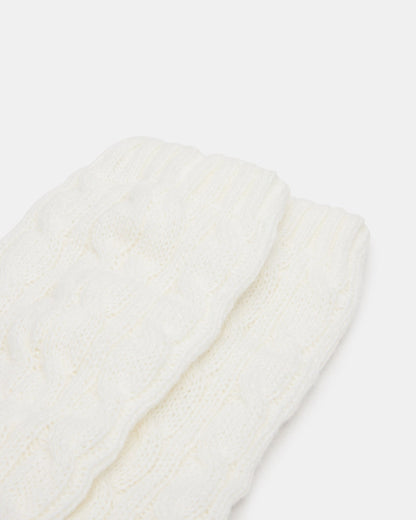 1 PACK CHUNKY CABLE LEG WARMERS IVORY