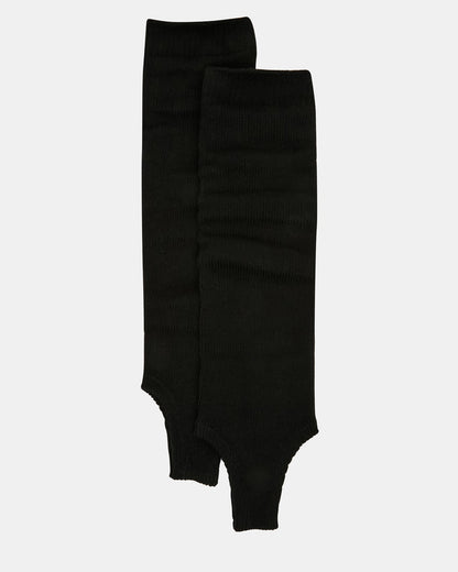 1 PACK STIRRUP LEG WARMERS BLACK
