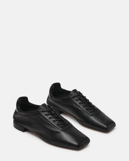 DELPHY LACE-UP BLACK LEATHER
