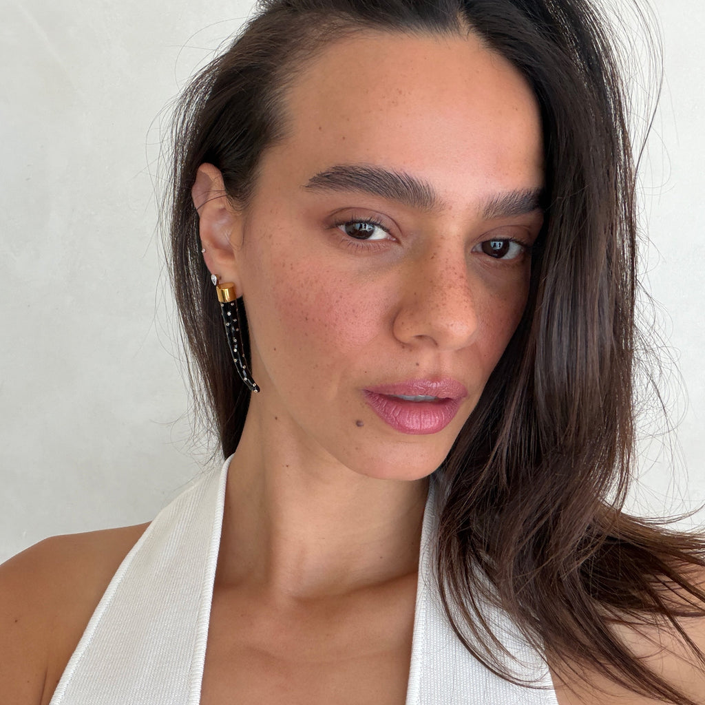 BEZEL HORN EARRINGS - image 6