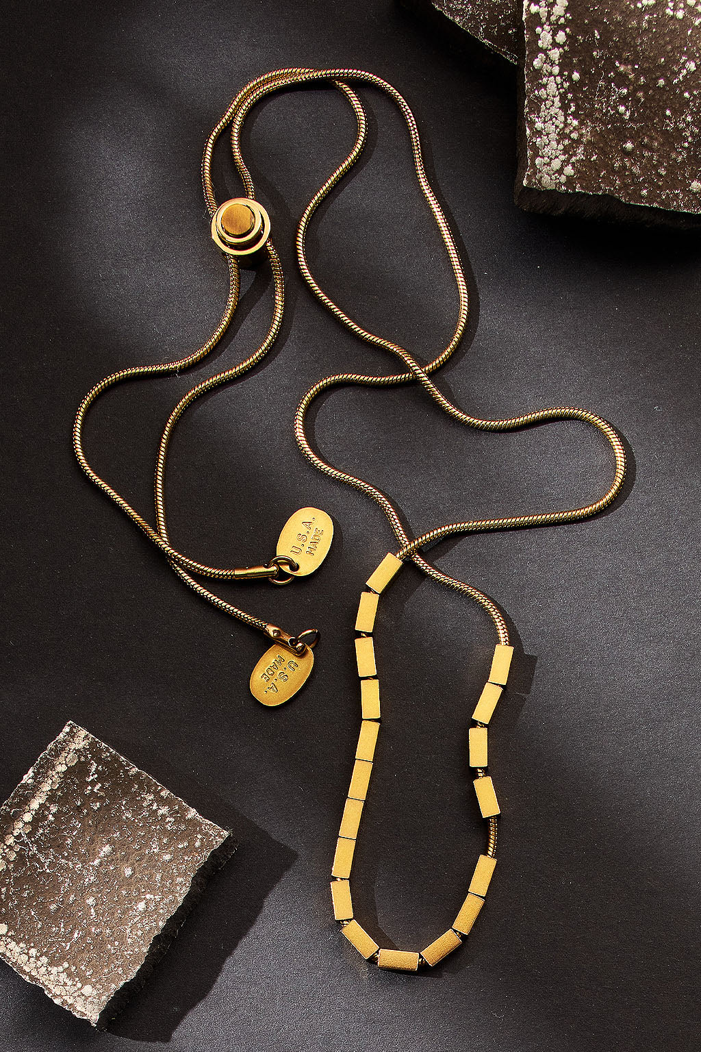 pull some strings adjustable necklace with tiger’s eye