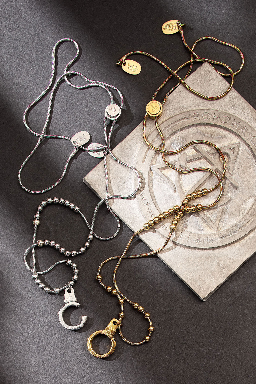 string theory adjustable cuff keeper necklace