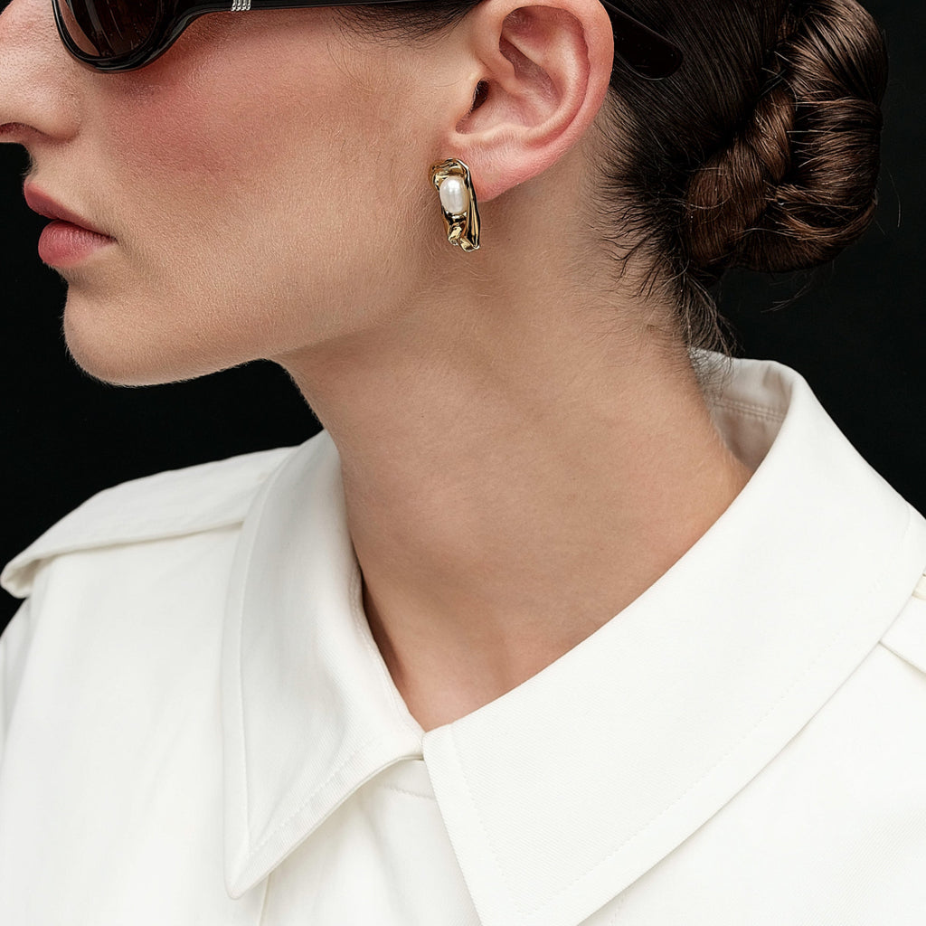 MOTHER OF PEARL EARRINGS - image 2