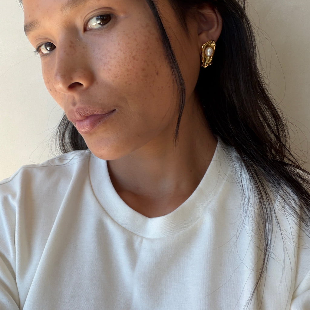 MOTHER OF PEARL EARRINGS - image 5