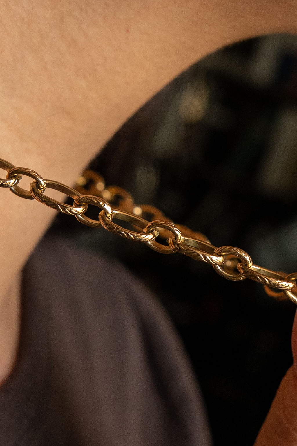 No. 404 mercer chain cuff keeper necklace