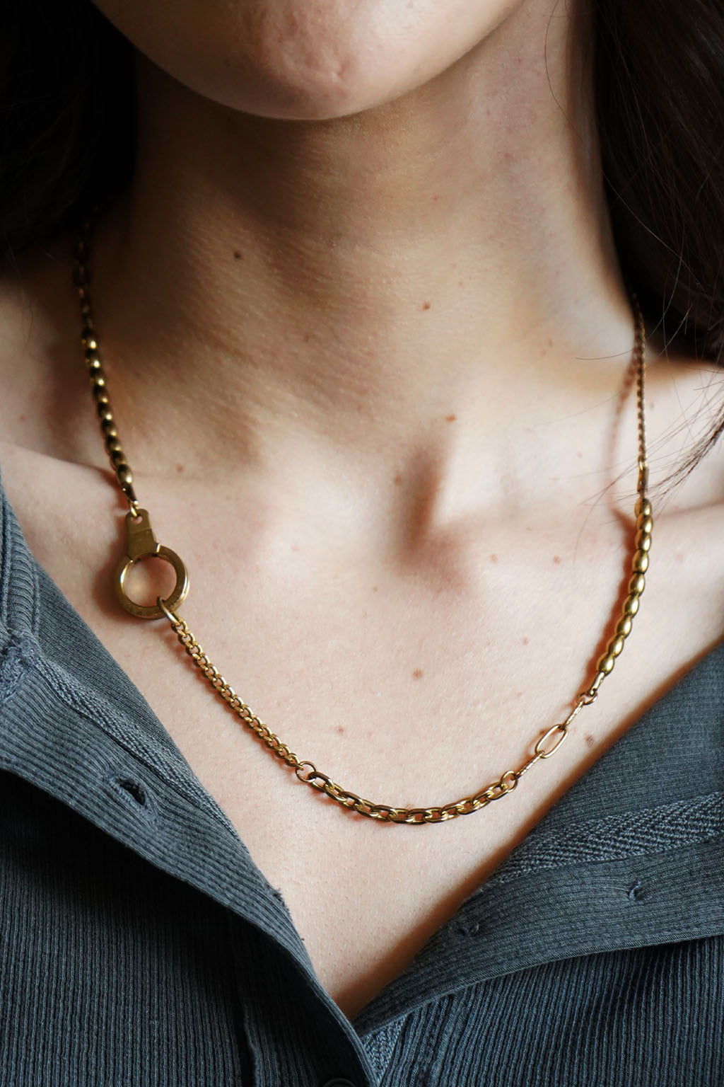 piece by piece necklace with cuff keeper