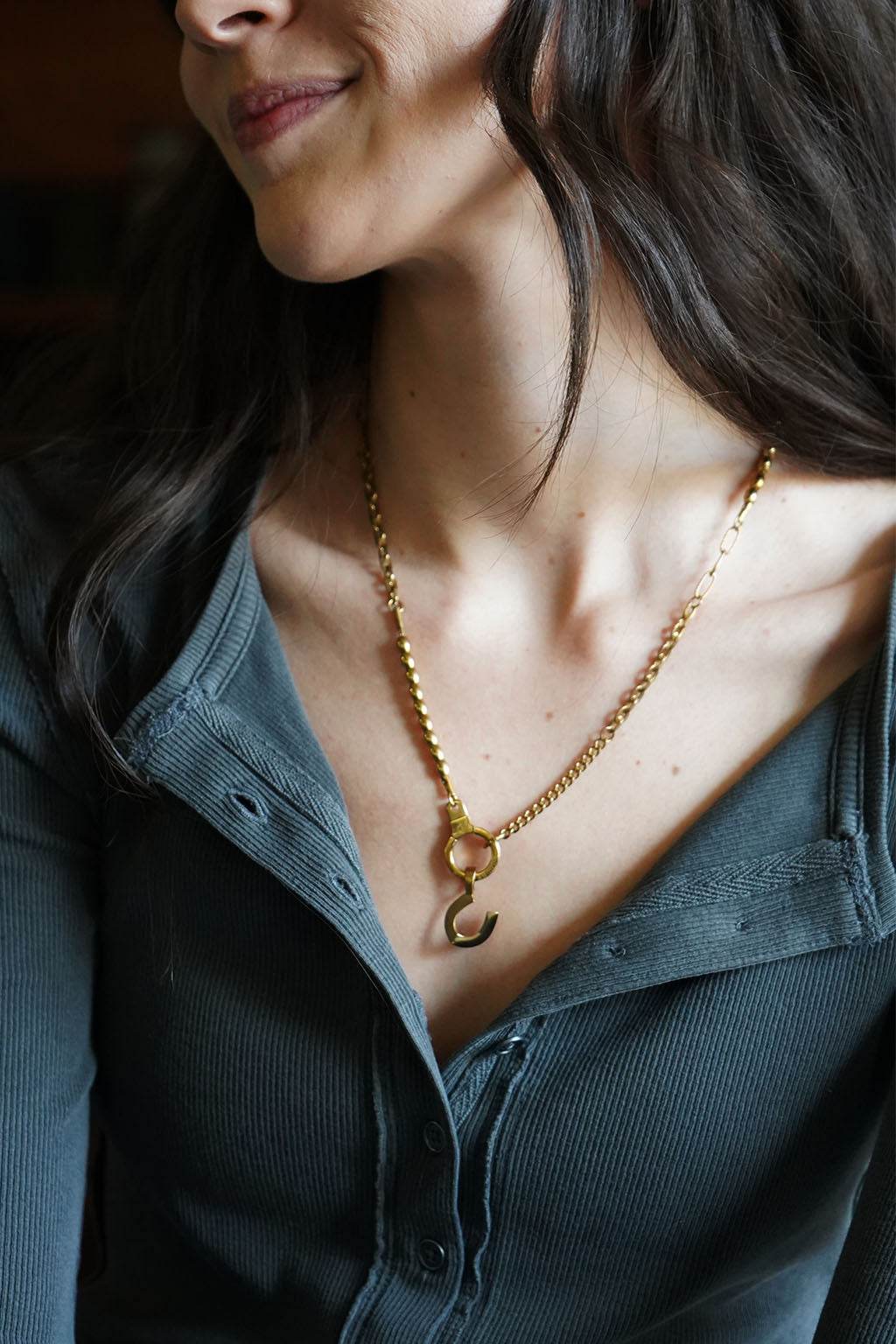 piece by piece necklace with cuff keeper