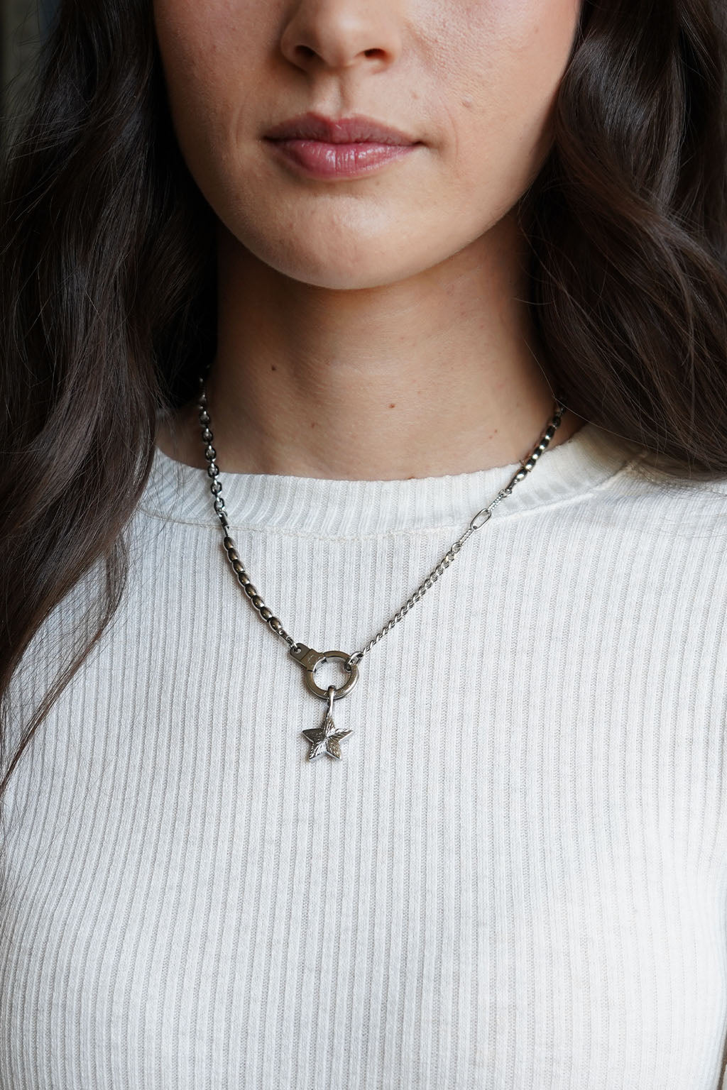 piece by piece necklace with cuff keeper