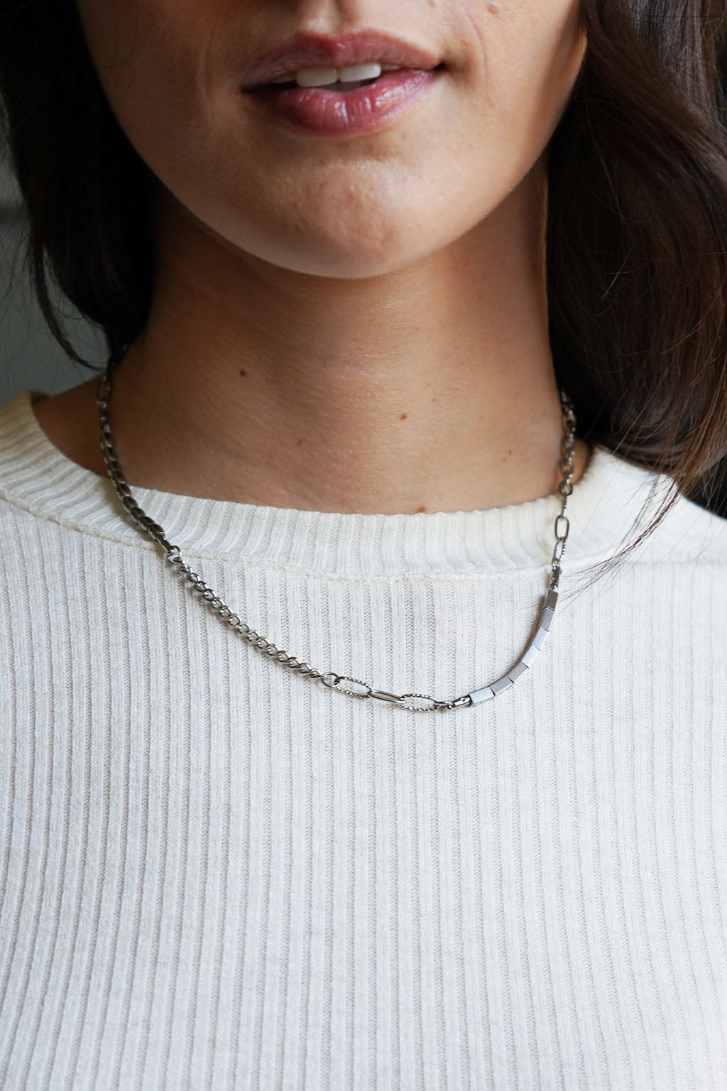 piece by piece necklace with cuff keeper